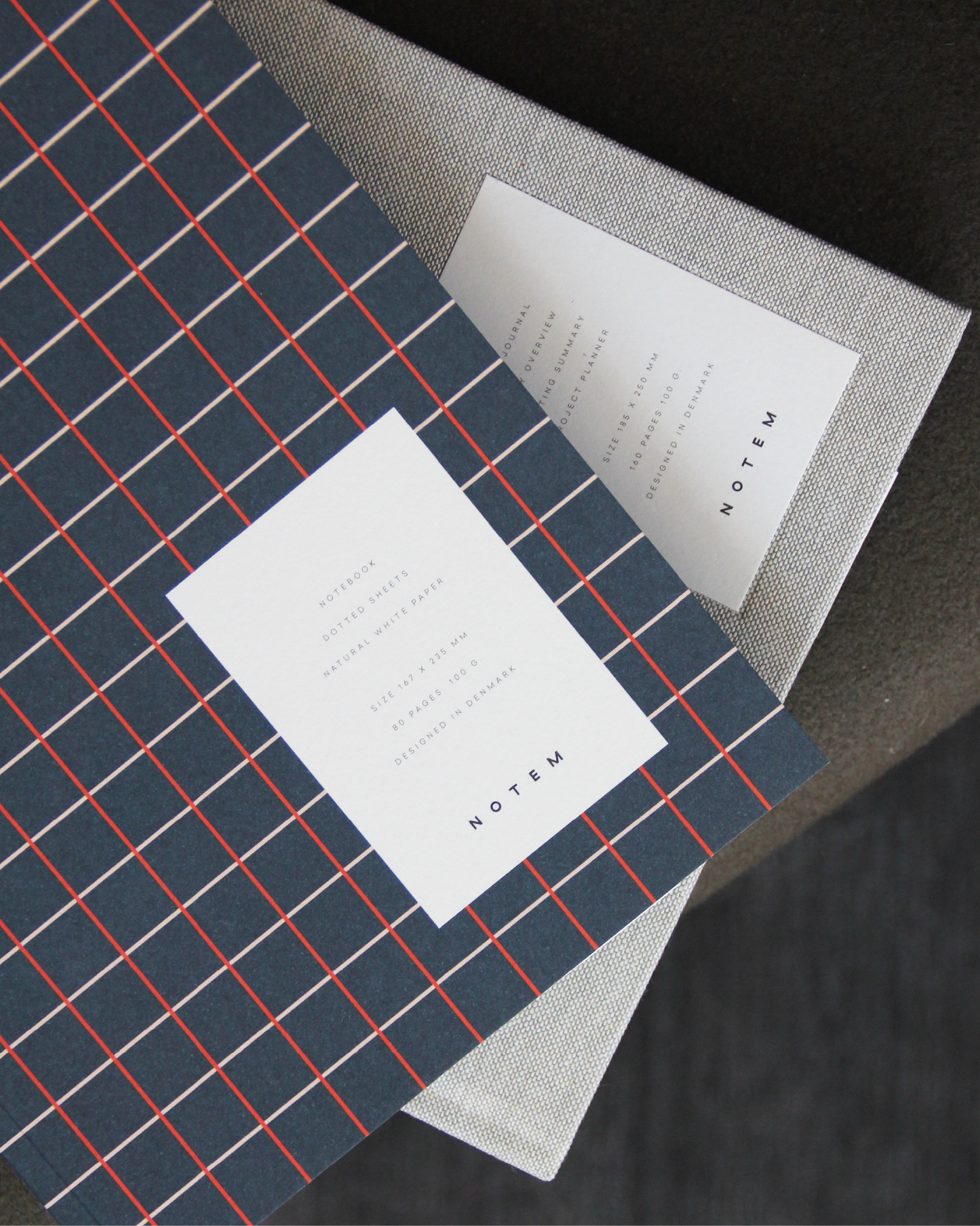 Vita Quaderno Medio Dark Blue Grid