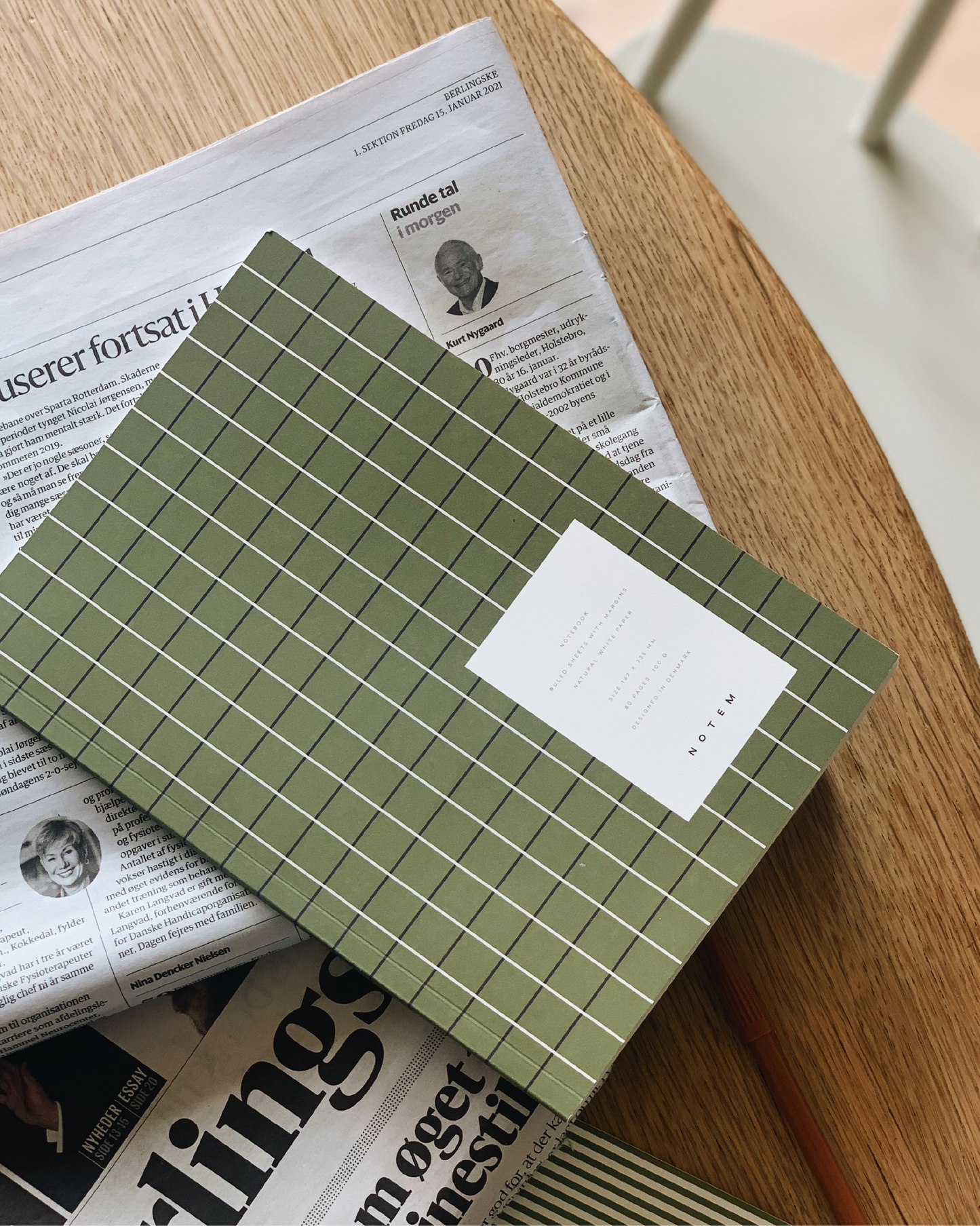 Vita Quaderno Medio Green Grid