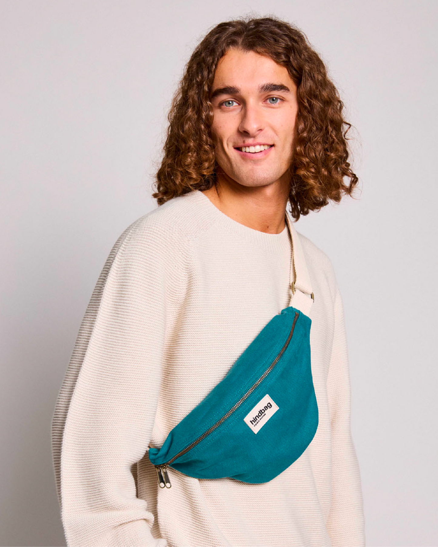 Marsupio Banana Blu Pavone