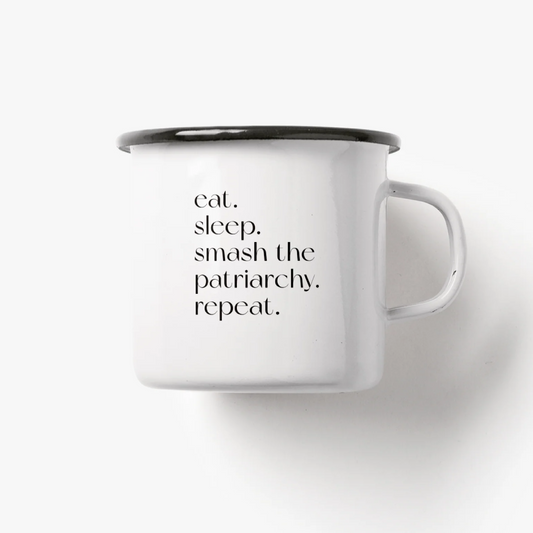 Tazza Smaltata Smash The Patriarchy