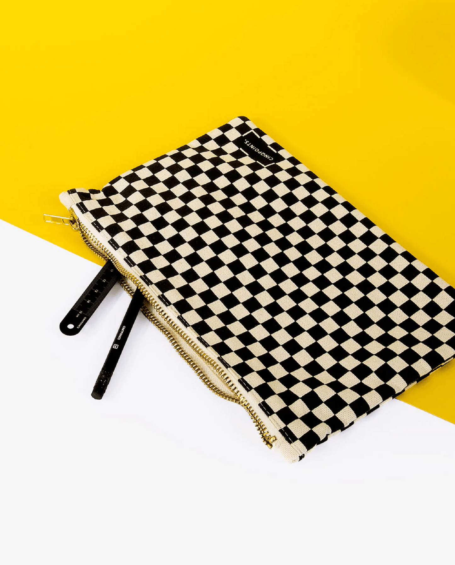 Astuccio nero scacchi M - ErnestoShop Concept Store