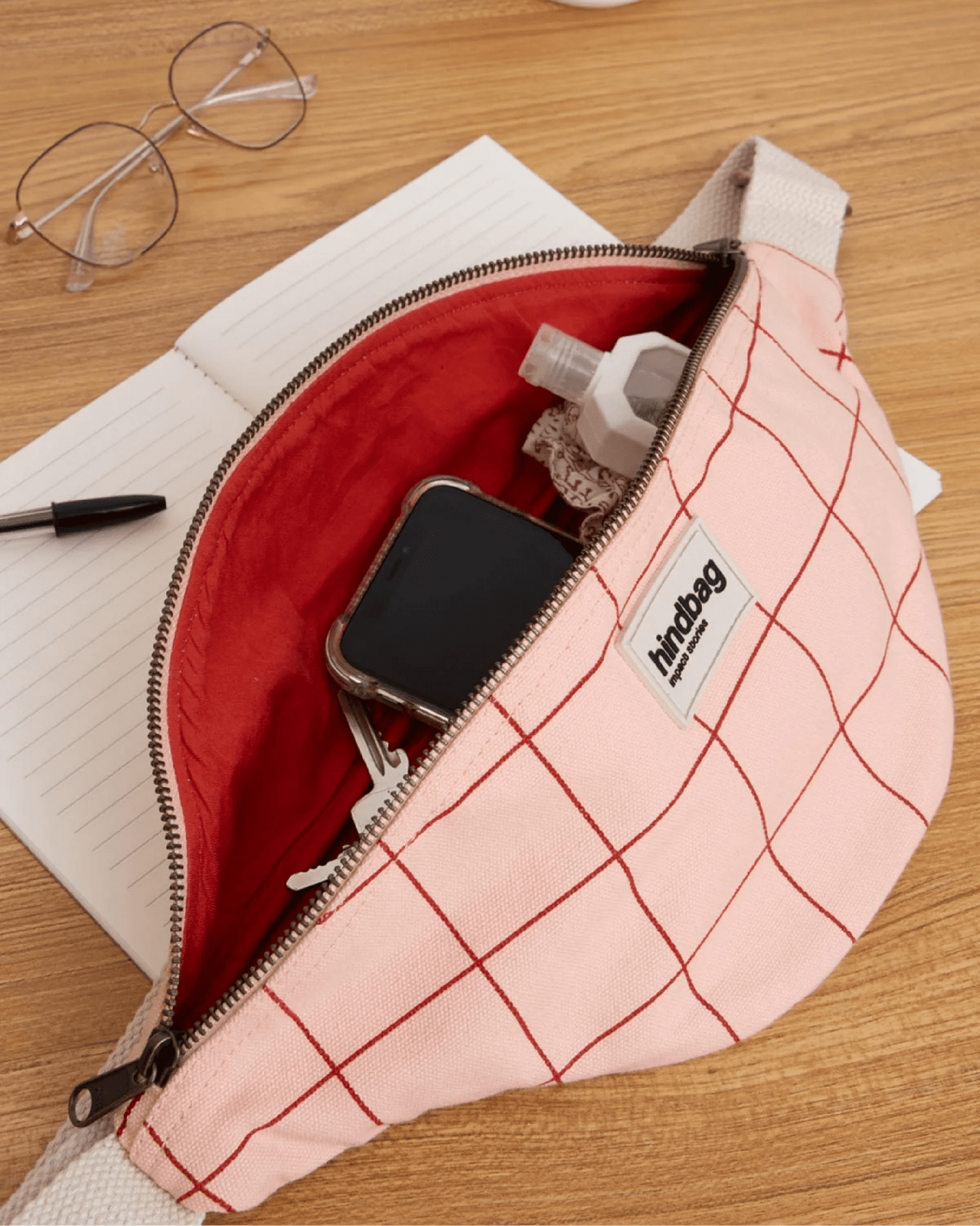 Marsupio Banana Quadri Rosa - ErnestoShop Concept Store