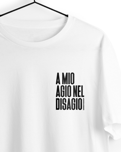 Tshirt A Mio Agio Nel Disagio Bianca