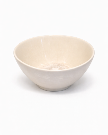 Ciotola alta color crema effetto vulcuno