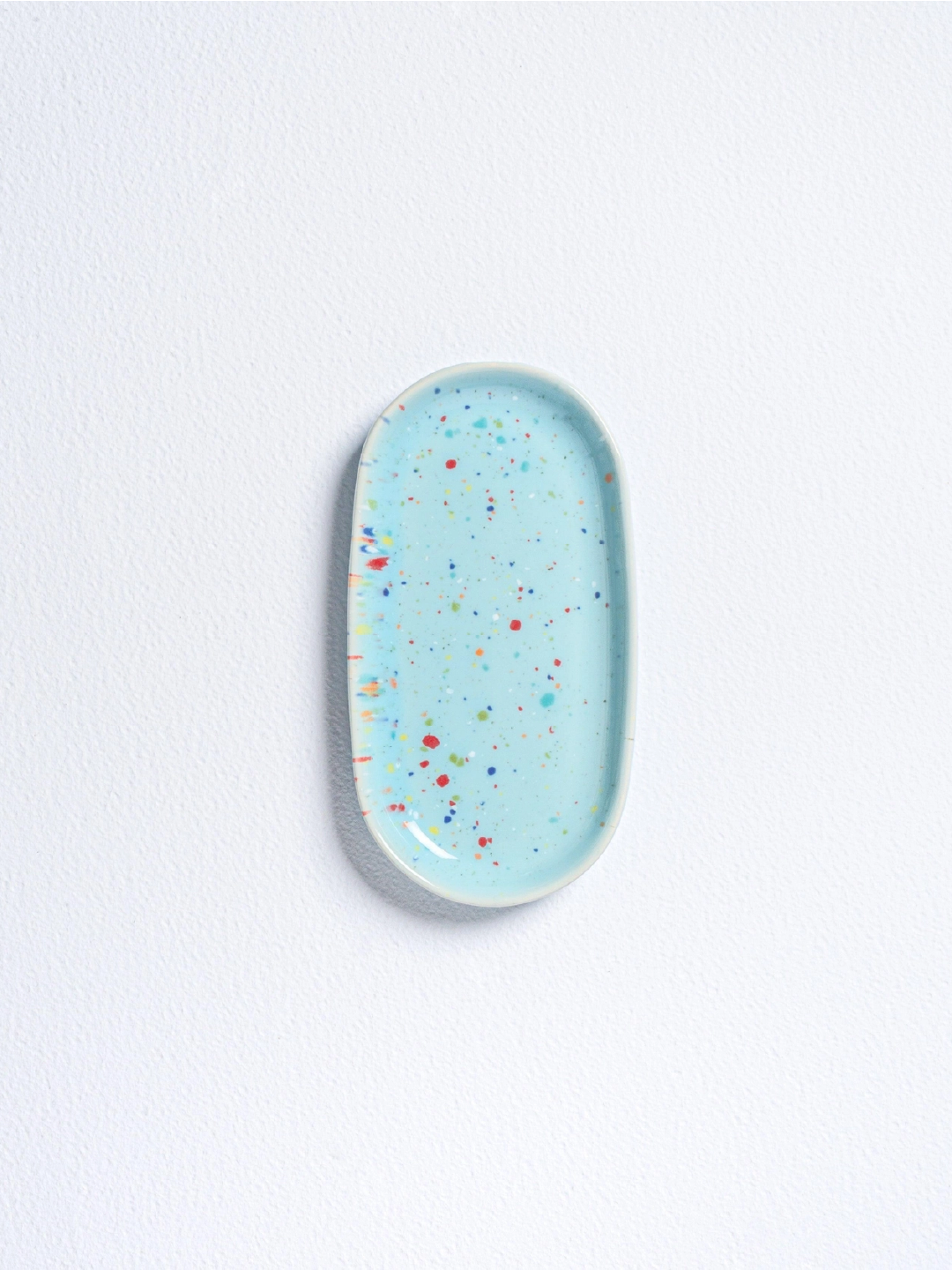 Piattino ceramica party blue