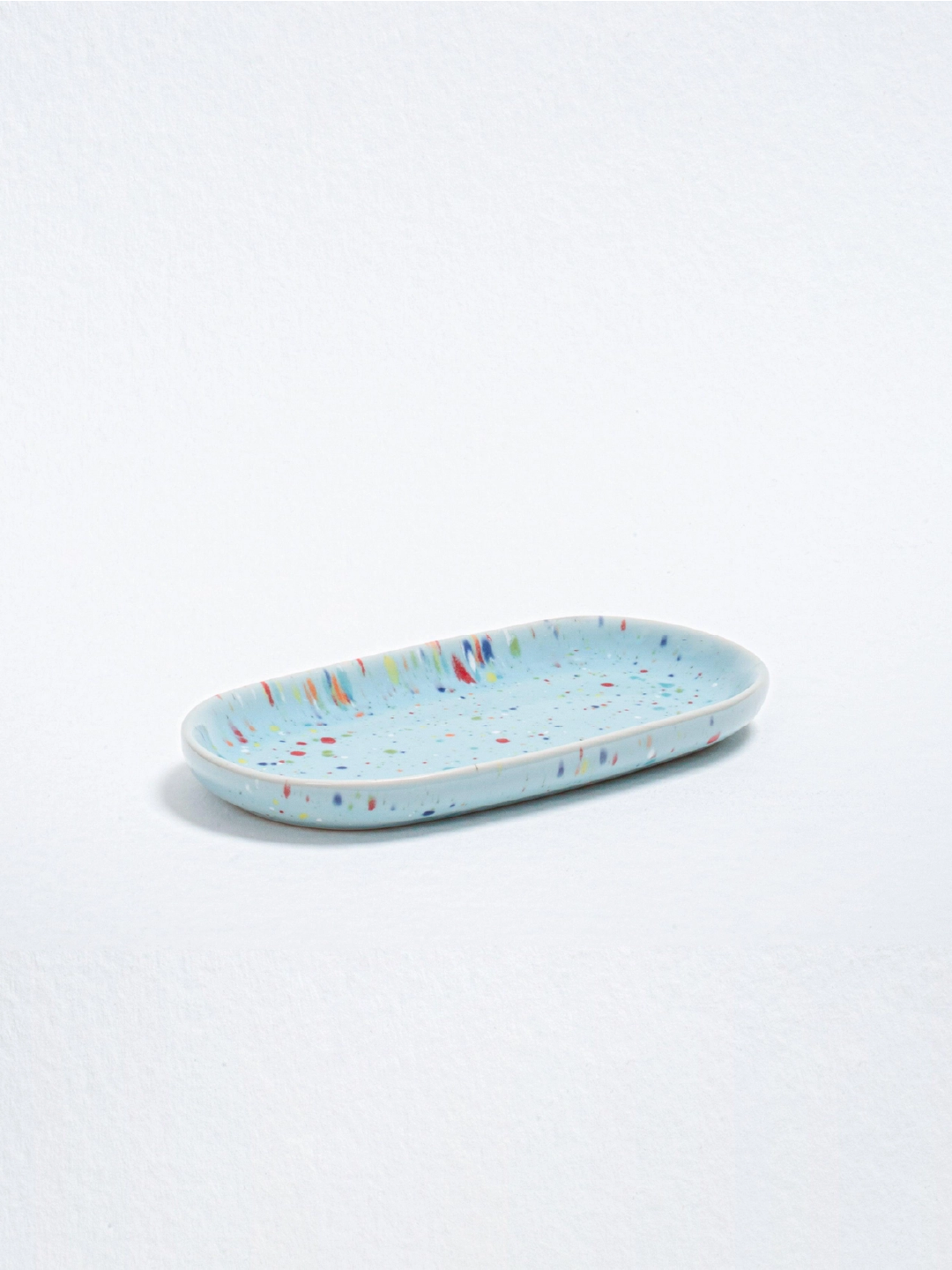 Piattino ceramica party blue