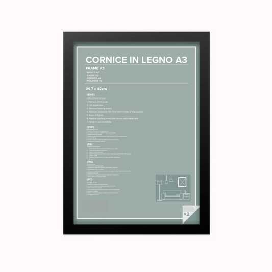 Cornice A3 in legno 29,7x42cm