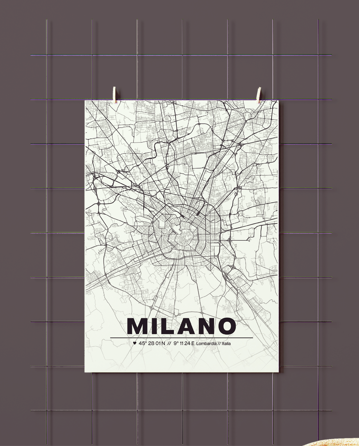 Milano Map Poster A2