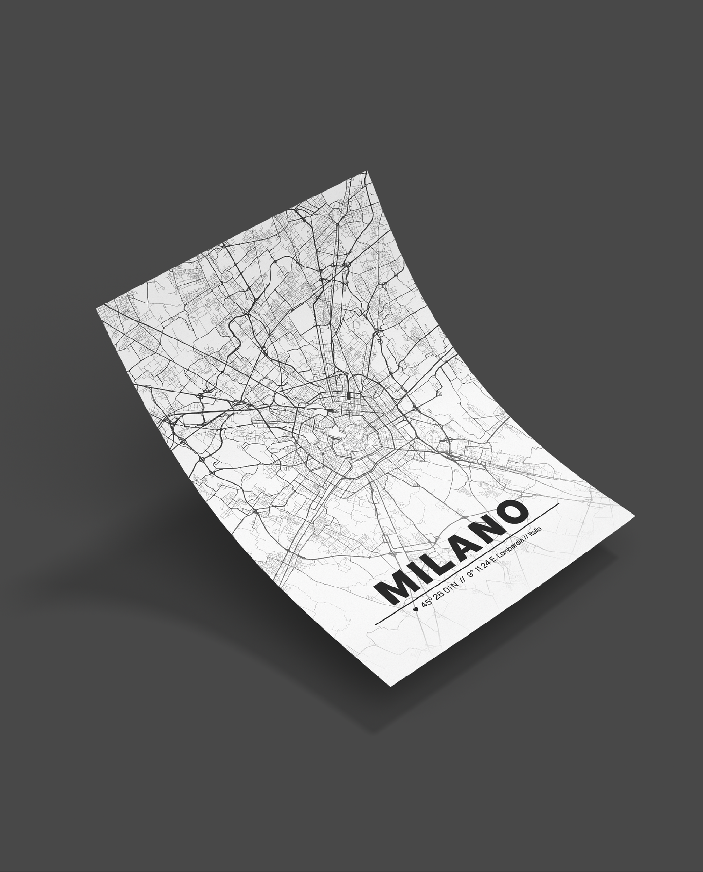 Milano Map Poster A2