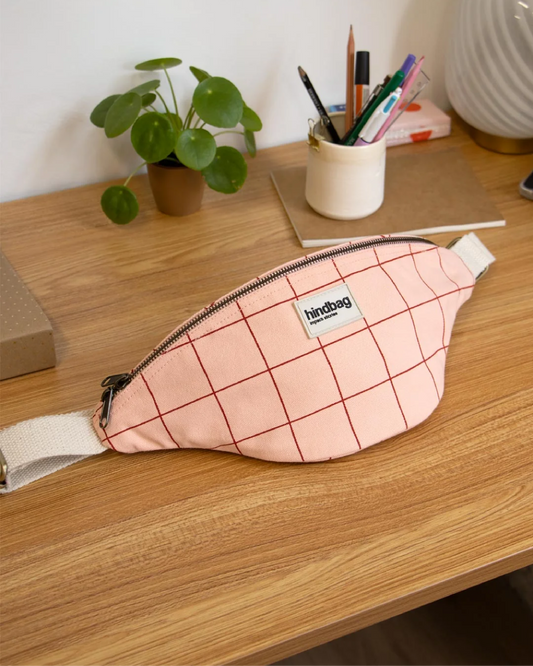 Marsupio Banana Quadri Rosa