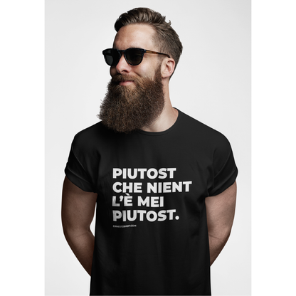 T-shirt PIUTOST maniche risvoltate NERA