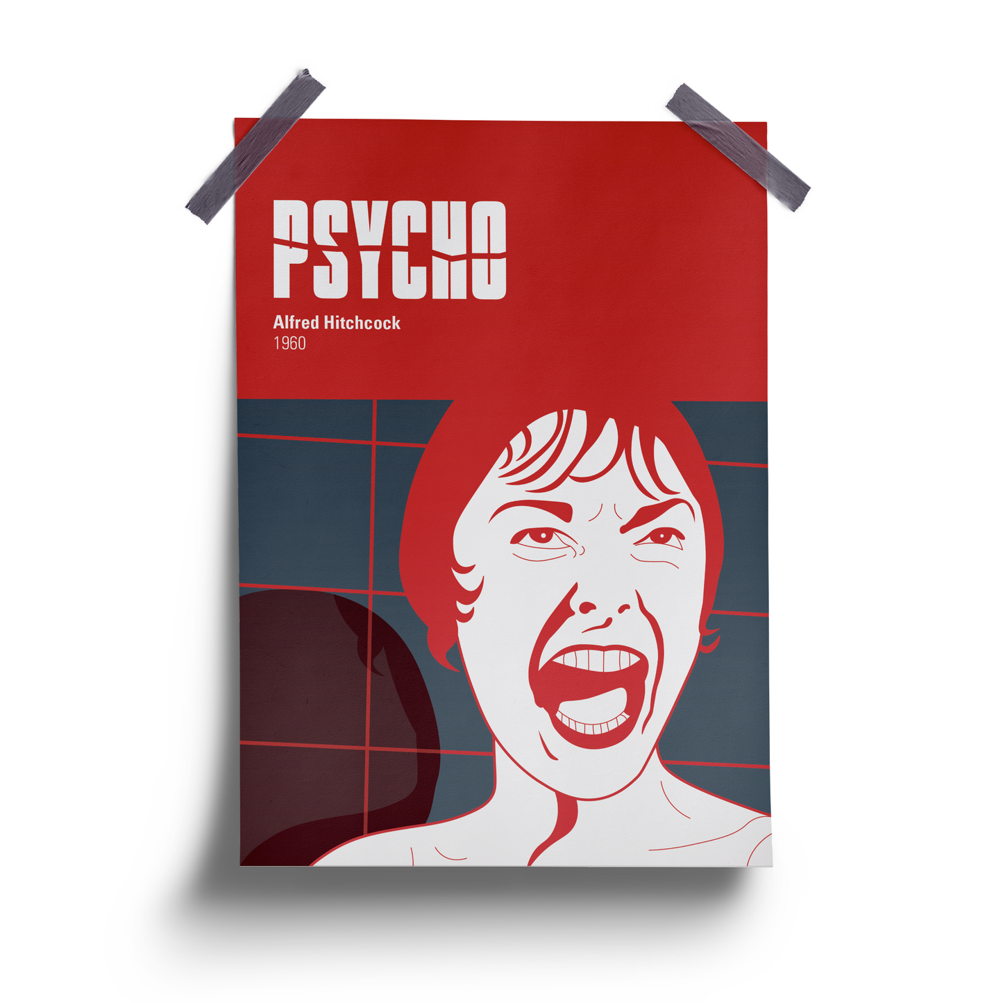 Stampa A3 PSYCHO Alfred Hitchcock