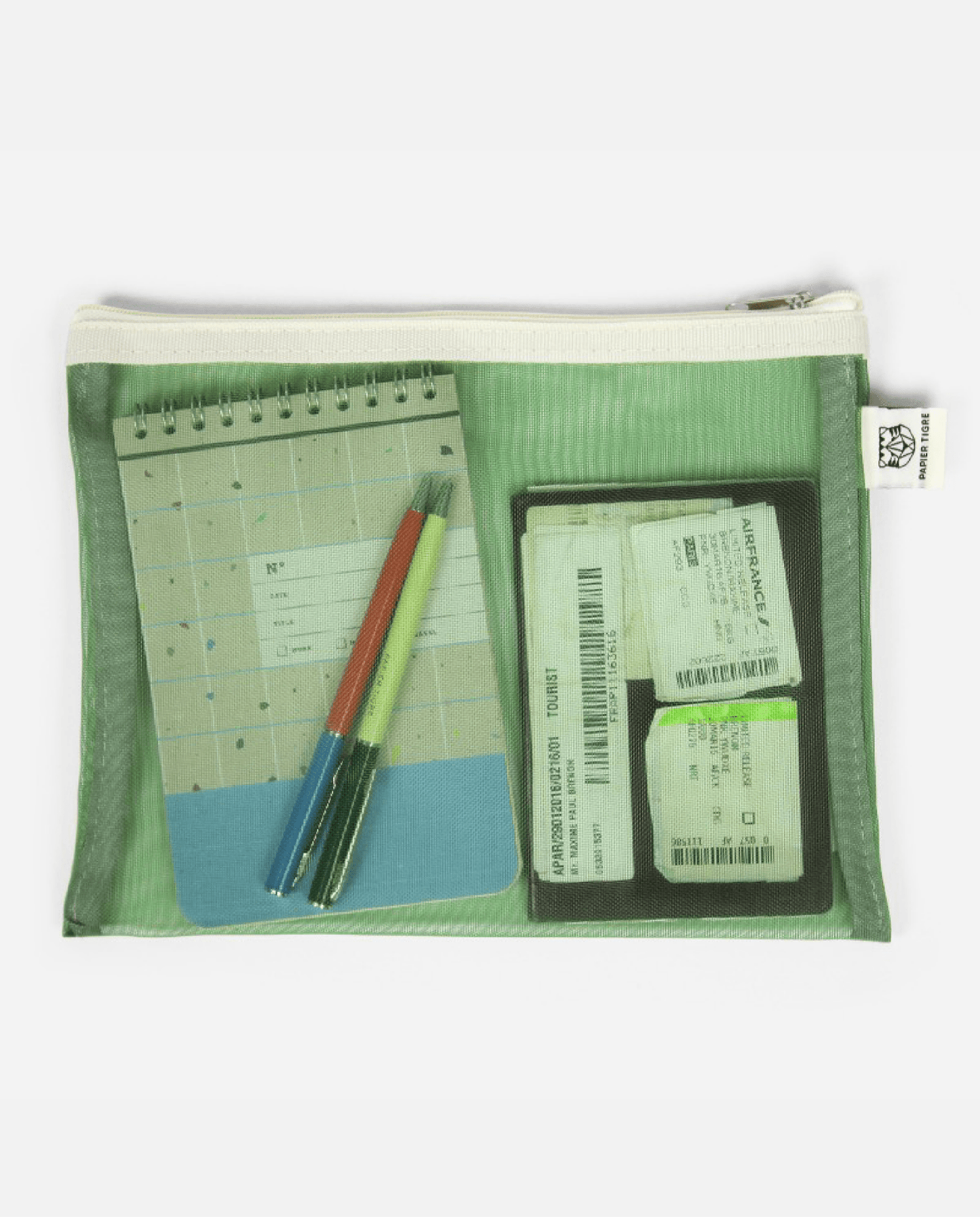 Astuccio Medium verde - panna - ErnestoShop Concept Store