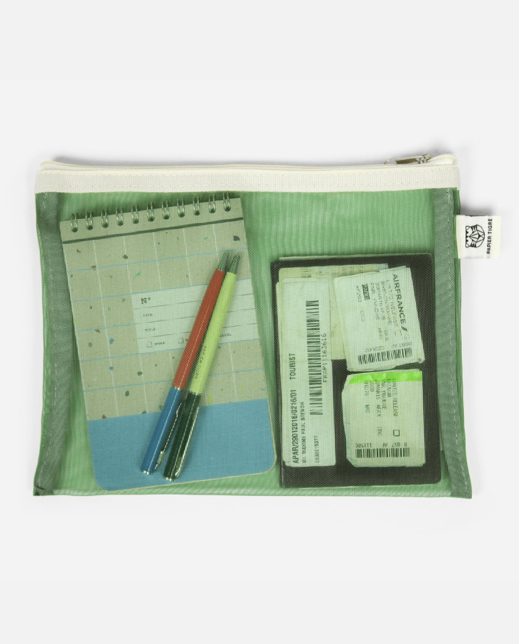 Astuccio Medium verde - panna - ErnestoShop Concept Store