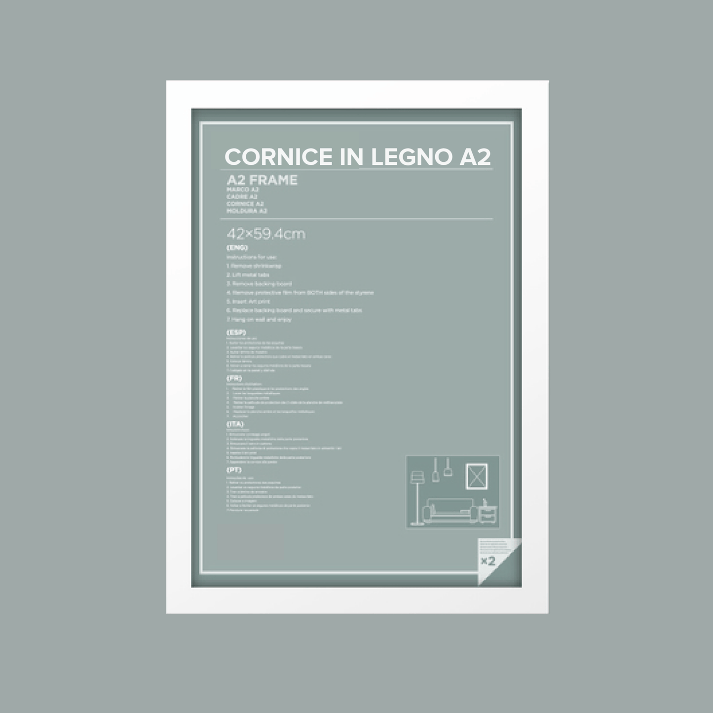 Cornice A2 in legno 42x59,4cm - ErnestoShop Concept Store