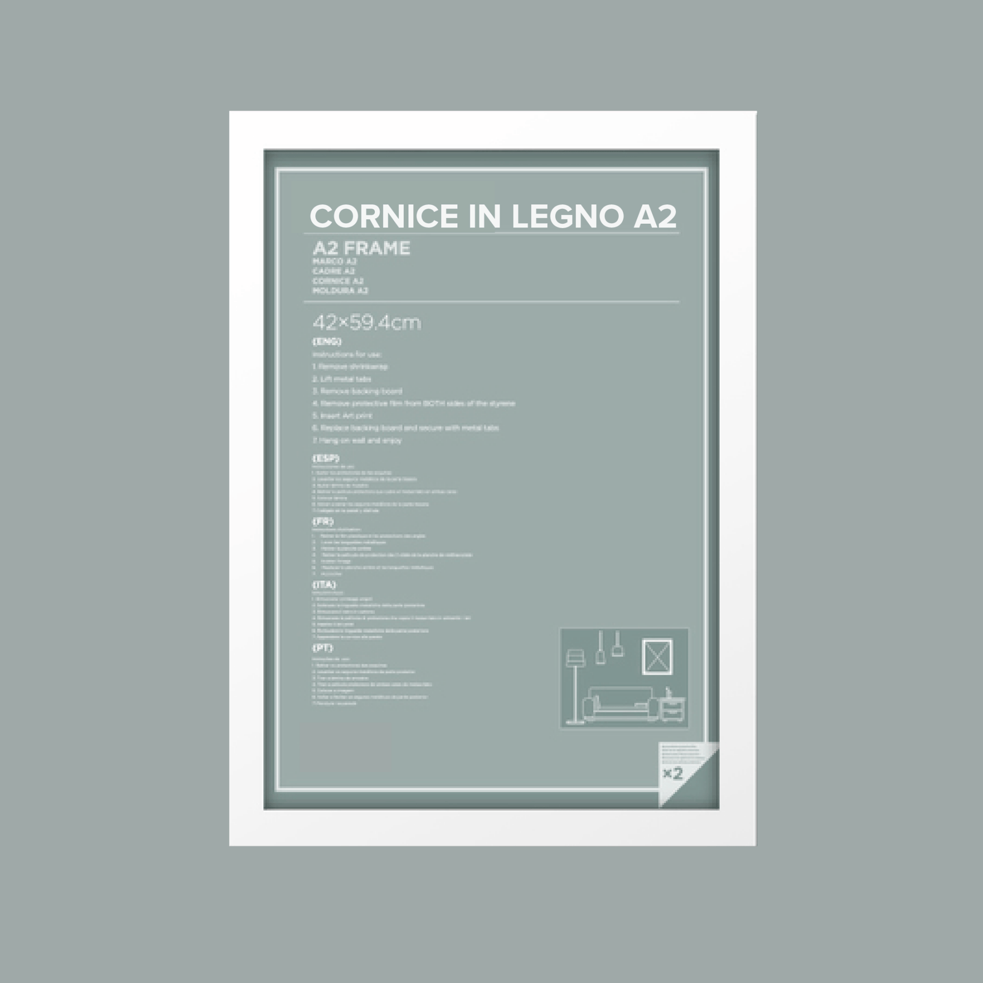 Cornice A2 in legno 42x59,4cm - ErnestoShop Concept Store