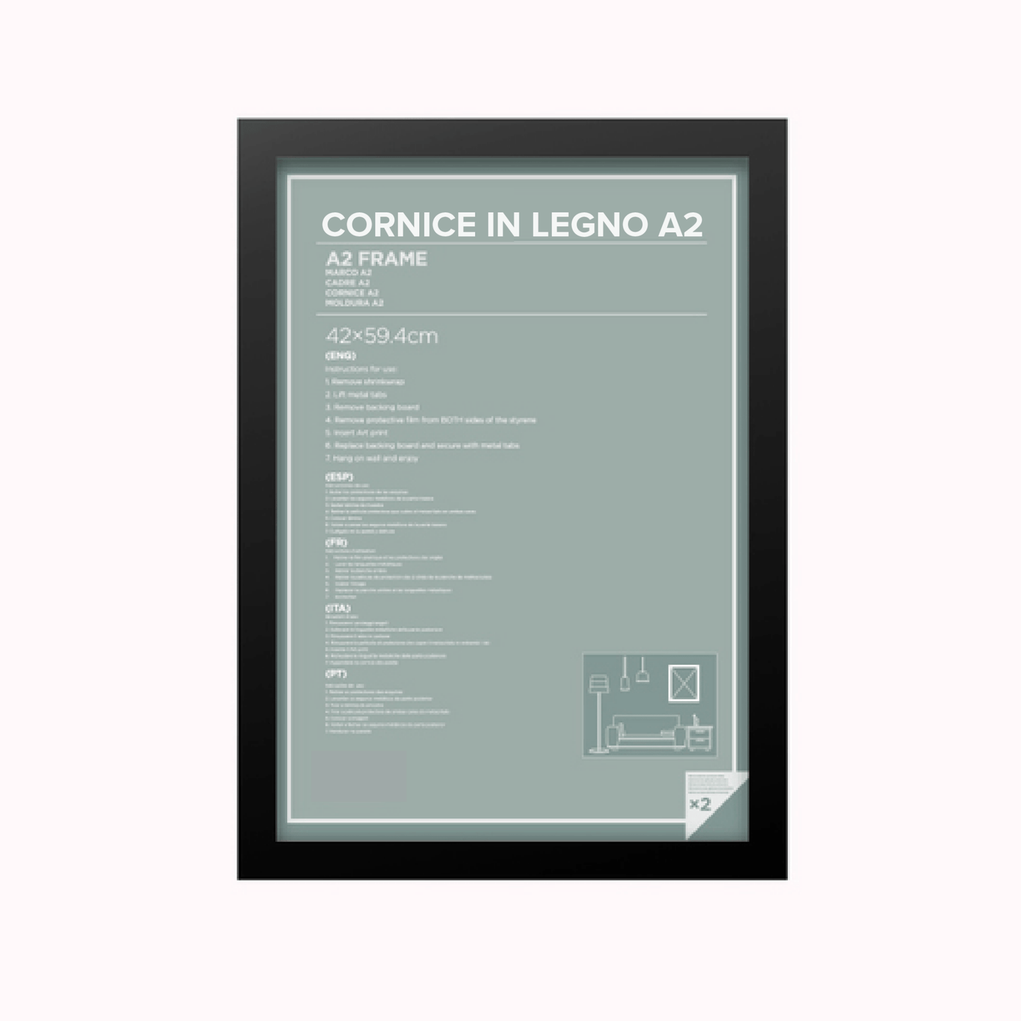Cornice A2 in legno 42x59,4cm - ErnestoShop Concept Store