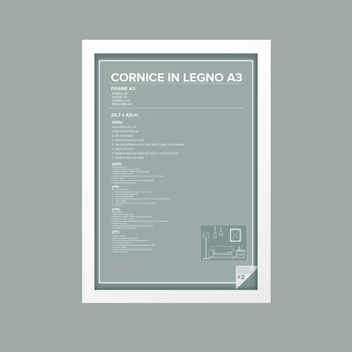 Cornice A3 in legno 29,7x42cm - ErnestoShop Concept Store