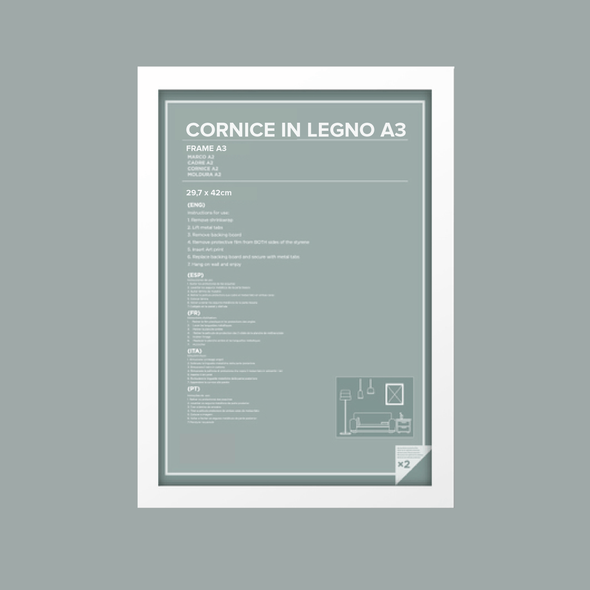 Cornice A3 in legno 29,7x42cm - ErnestoShop Concept Store