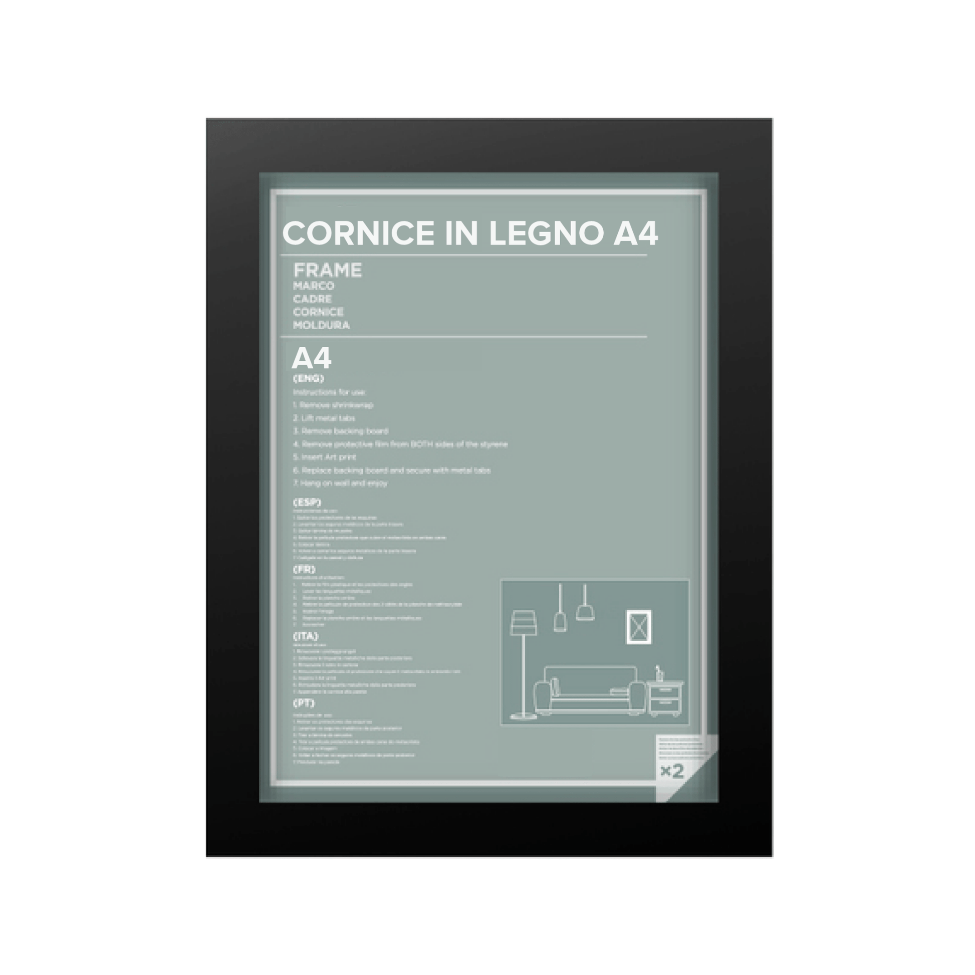 Cornice A4 in legno - ErnestoShop Concept Store