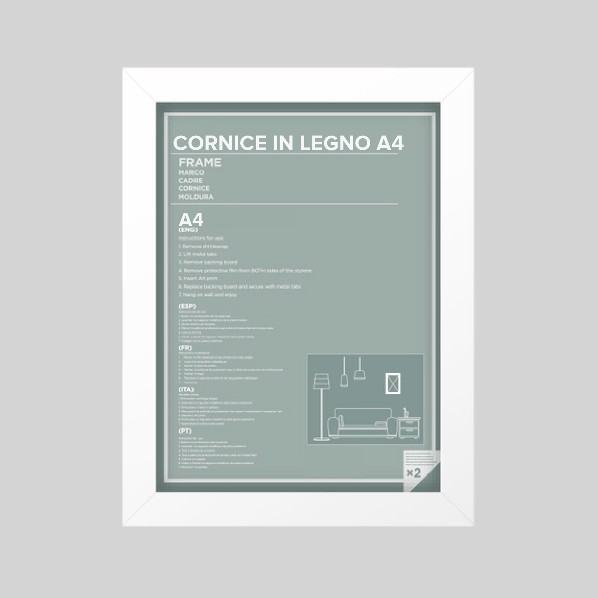Cornice A4 in legno - ErnestoShop Concept Store