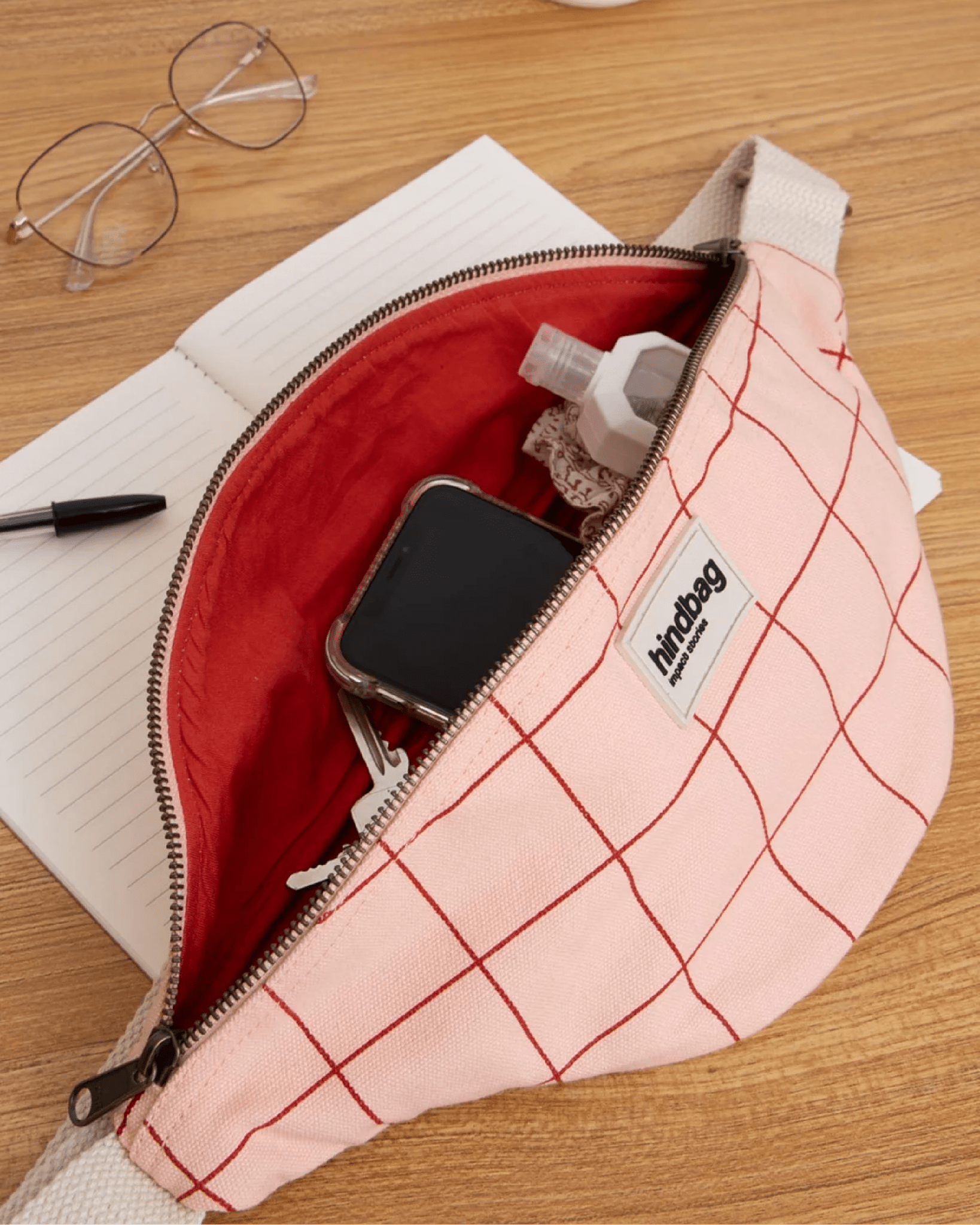 Marsupio Banana Quadri Rosa - ErnestoShop Concept Store