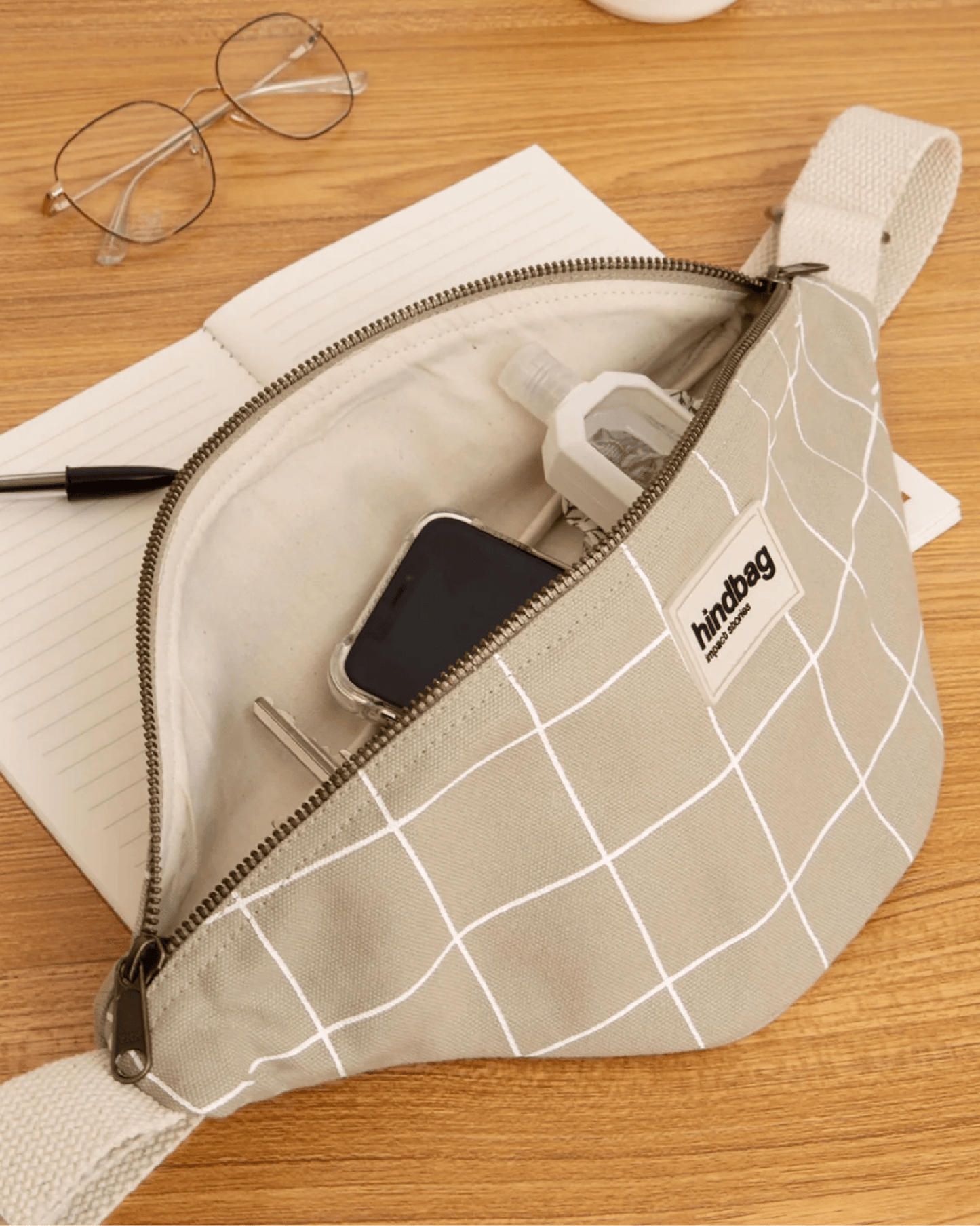 Marsupio Banana Quadri Salvia - ErnestoShop Concept Store