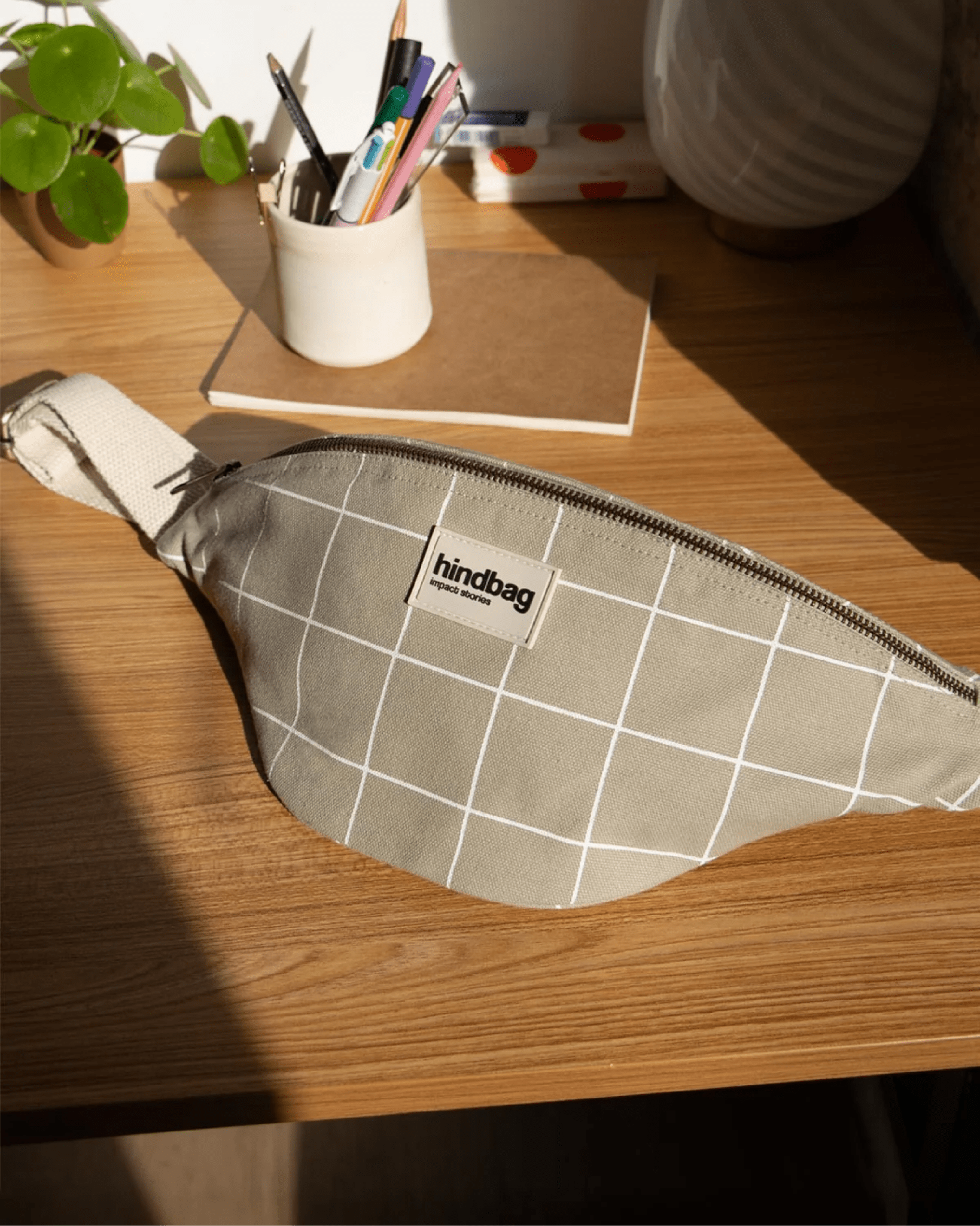 Marsupio Banana Quadri Salvia - ErnestoShop Concept Store