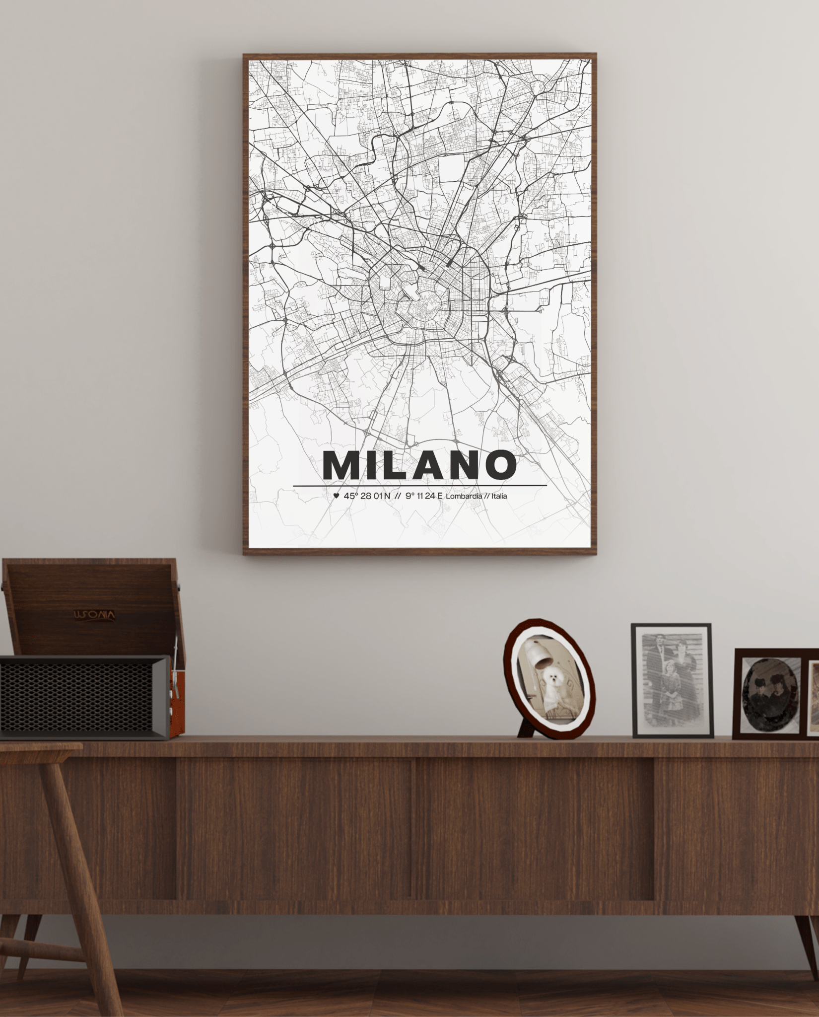 Milano Map Poster A2 - ErnestoShop Concept Store