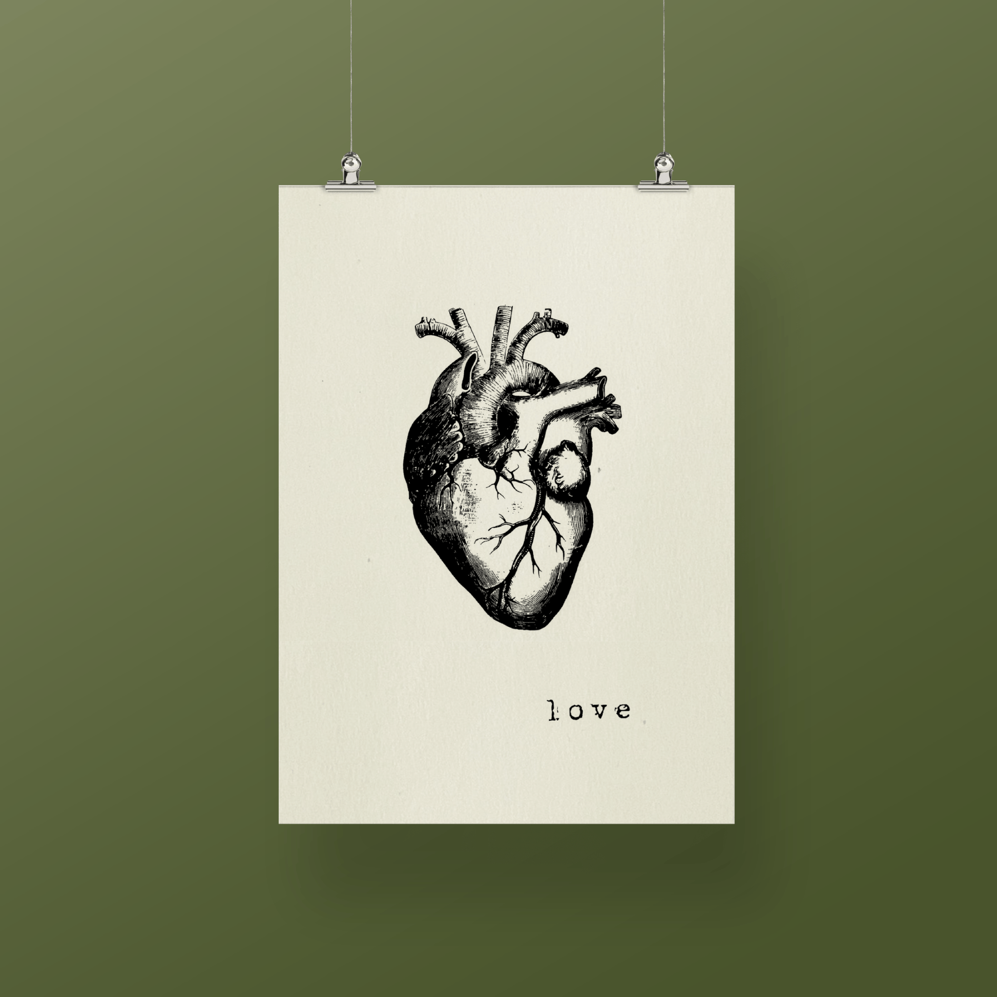 Stampa serigrafata LOVE A4 - ErnestoShop Concept Store