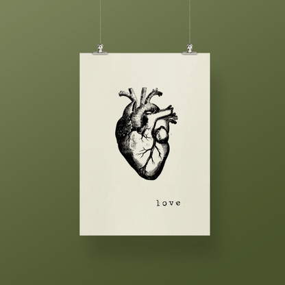 Stampa serigrafata LOVE A4 - ErnestoShop Concept Store