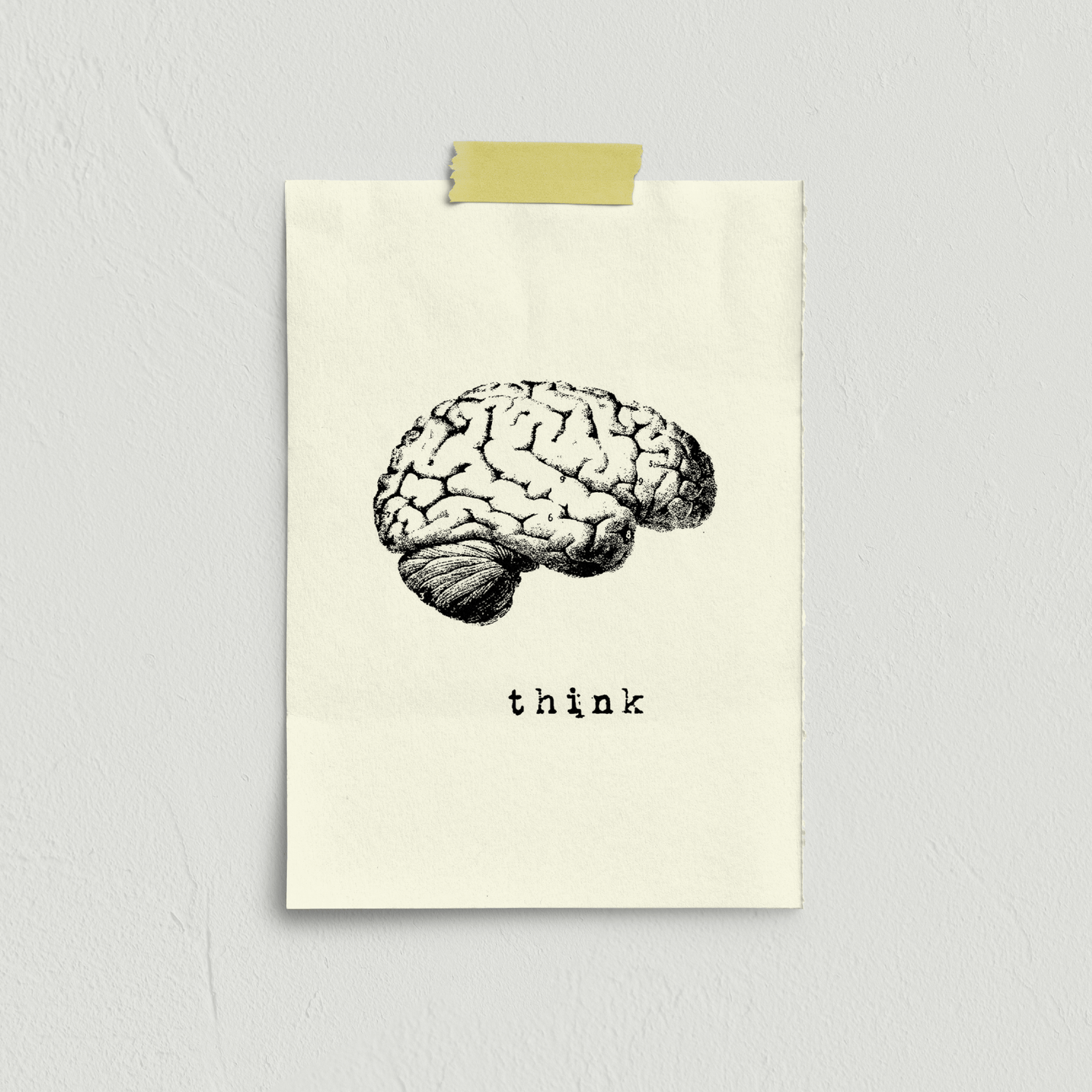 Stampa serigrafata THINK A4 - ErnestoShop Concept Store