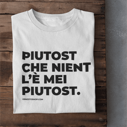 T-shirt PIUTOST maniche risvoltate BIANCA - ErnestoShop Concept Store
