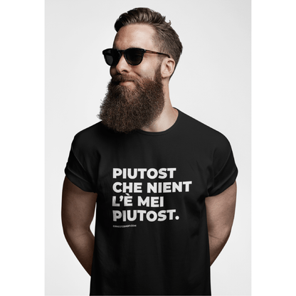 T-shirt PIUTOST maniche risvoltate NERA - ErnestoShop Concept Store