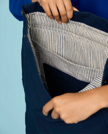 Zaino blu navy in tessuto - ErnestoShop Concept Store