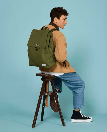 Zaino verde oliva in tessuto - ErnestoShop Concept Store